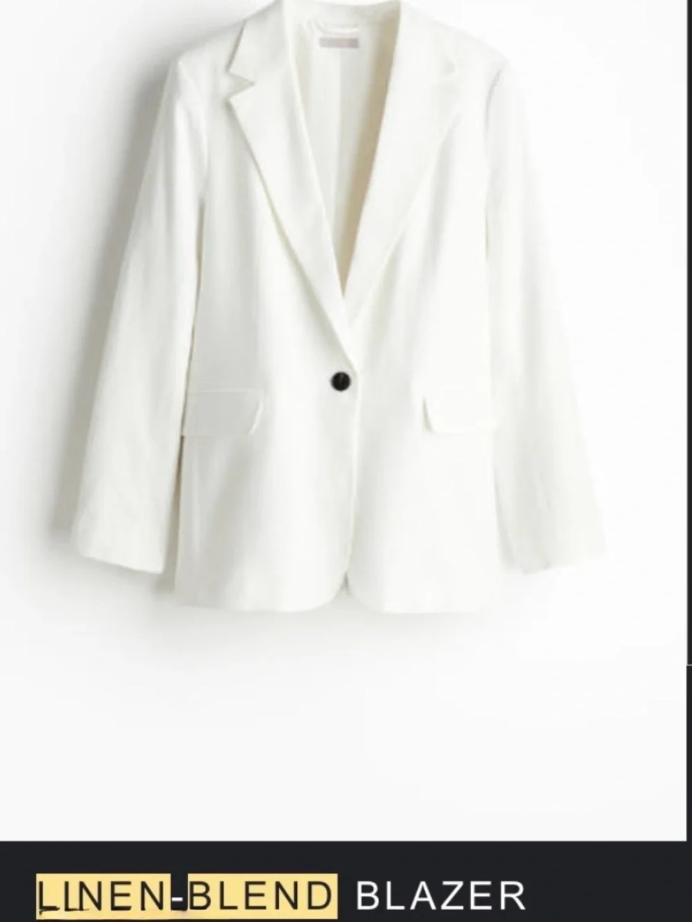 H&M Women Suit Linen Blend blazer size XS fits S and pants size 4 NWT old money